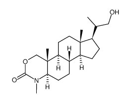 20-(hydroxymethyl)-4-methyl-4-aza-2-oxapregnan-3-one结构式