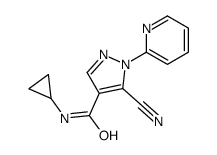 5-cyano-N-cyclopropyl-1-pyridin-2-ylpyrazole-4-carboxamide Structure