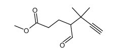 methyl 5,5-dimethyl-4-formyl-6-heptynoate结构式