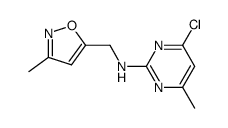 4-chloro-6-methyl-N-[(3-methylisoxazol-5-yl)methyl]pyrimidin-2-amine Structure