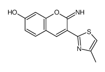 2-Imino-3-(4-methyl-thiazol-2-yl)-2H-chromen-7-ol Structure