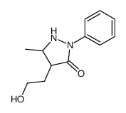 4-(2-hydroxy-ethyl)-5-methyl-2-phenyl-pyrazolidin-3-one结构式