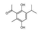 1-(2,5-dihydroxy-3-isopropyl-6-methyl-phenyl)-ethanone结构式