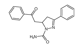 1-Carbamoyl-3-phenyl-5-phenacyl-4,5-dihydropyrazole Structure