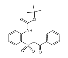 tert-butyl 2-[(2-oxo-2-phenylethyl)sulfonyl]phenyl-carbamate结构式