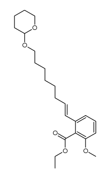 ethyl 2-methoxy-6-(8-tetrahydropyranyloxy-1-octenyl)benzoate Structure