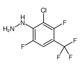 [2-chloro-3,6-difluoro-4-(trifluoromethyl)phenyl]hydrazine结构式