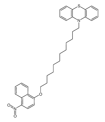 10-(12-(4-nitro-1-naphthoxy)dodecyl)phenothiazine结构式