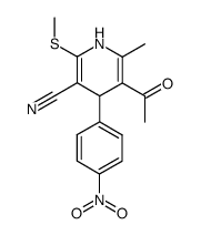 5-Acetyl-6-methyl-2-methylsulfanyl-4-(4-nitro-phenyl)-1,4-dihydro-pyridine-3-carbonitrile Structure