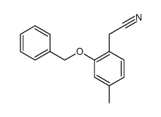 (4-methyl-2-(phenylmethoxy)phenyl)acetonitrile结构式