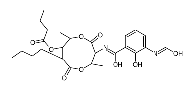 [(2R,3S,6S,7R,8R)-8-butyl-3-[(3-formamido-2-hydroxybenzoyl)amino]-2,6-dimethyl-4,9-dioxo-1,5-dioxonan-7-yl] butanoate结构式