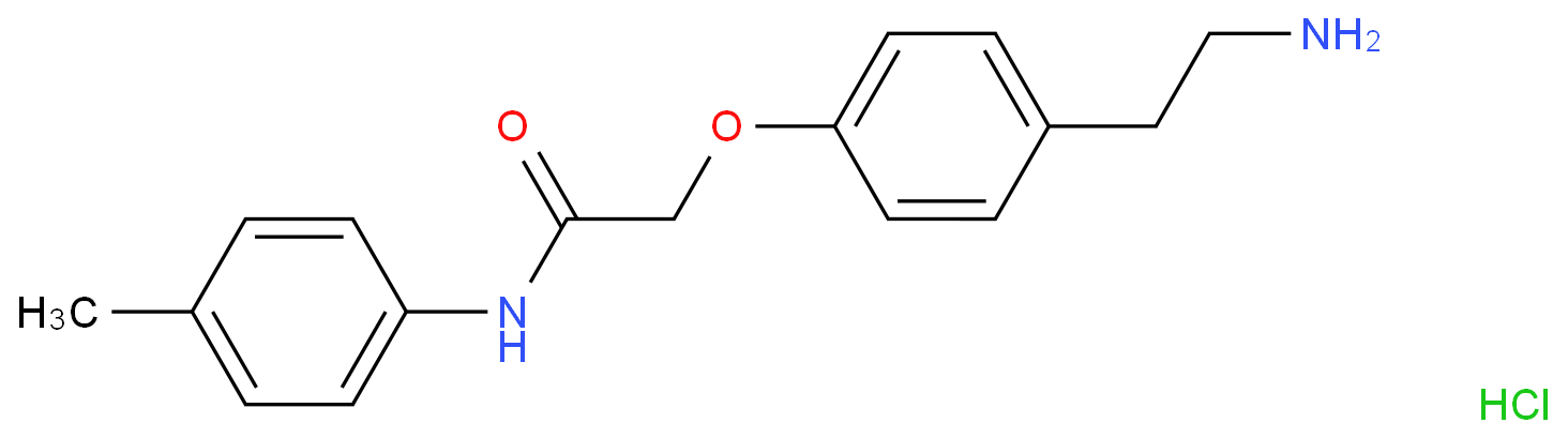 2-[4-(2-aminoethyl)phenoxy]-N-(4-methylphenyl)acetamide hydrochloride结构式