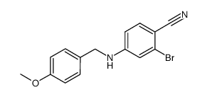 2-bromo-4-(4-methoxybenzylamino)benzonitrile结构式