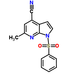 1-(Phenylsulphonyl)-4-cyano-6-Methyl-7-azaindole structure