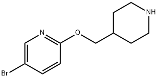 5-bromo-2-(piperidin-4-ylmethoxy)pyridine Structure