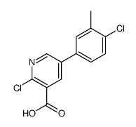 2-chloro-5-(4-chloro-3-methylphenyl)pyridine-3-carboxylic acid结构式