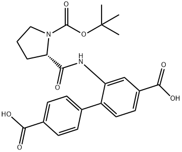 2-(1-(叔丁氧基羰基)吡咯烷-2-羧酰胺基)-[1,1'-联苯]-4,4'-二羧酸图片