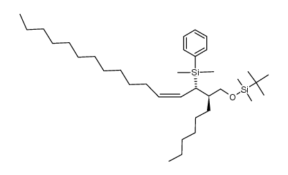 tert-butyl(((2R,3S,Z)-3-(dimethyl(phenyl)silyl)-2-hexylhexadec-4-en-1-yl)oxy)dimethylsilane Structure