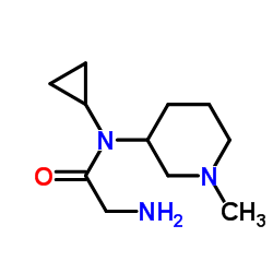 N-Cyclopropyl-N-(1-methyl-3-piperidinyl)glycinamide结构式