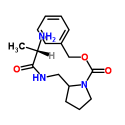 Benzyl 2-[(alanylamino)methyl]-1-pyrrolidinecarboxylate结构式