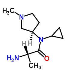 N-Cyclopropyl-N-[(3R)-1-methyl-3-pyrrolidinyl]alaninamide Structure