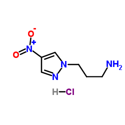 3-(4-Nitro-1H-pyrazol-1-yl)-1-propanamine hydrochloride (1:1)结构式