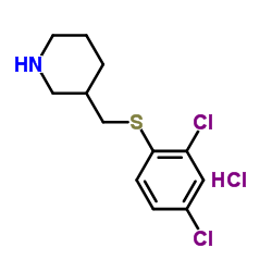 3-{[(2,4-Dichlorophenyl)sulfanyl]methyl}piperidine hydrochloride (1:1)图片