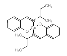 Copper,bis[2-[[(1-methylpropyl)imino]methyl]phenolato-N,O]- (9CI) structure