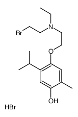 4-[2-[2-bromoethyl(ethyl)amino]ethoxy]-2-methyl-5-propan-2-ylphenol,hydrobromide Structure