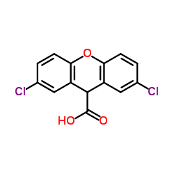 2,7-二氯氧杂蒽-9-羧酸结构式