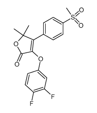 3-(3,4-difluorophenoxy)-5,5-dimethyl-4-(4-(methylsulfonyl)phenyl)-5H-furan-2-one Structure