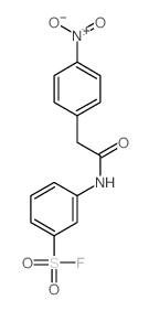 Benzenesulfonylfluoride, 3-[[2-(4-nitrophenyl)acetyl]amino]-结构式