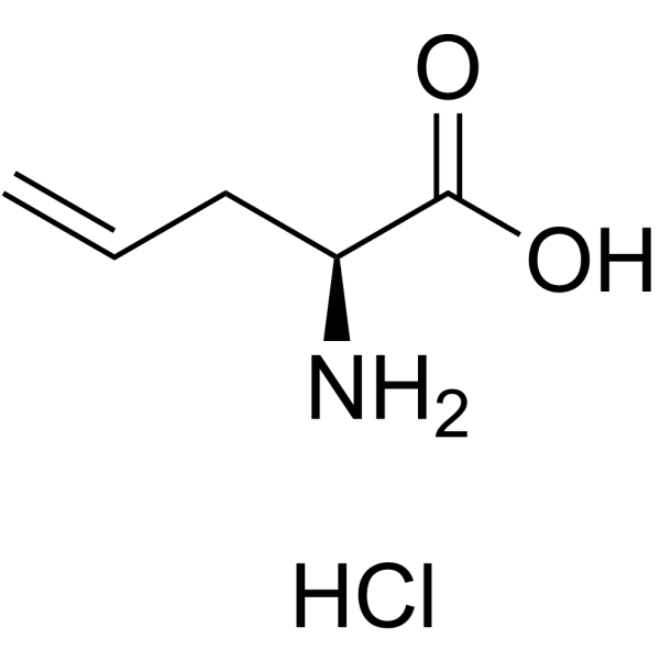 (2R)-2-Amino-4-pentenoic acid hydrochloride (1:1) Structure