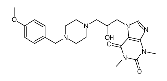 1-Piperazineethanol, alpha-(1,3-dimethyl-7-xanthinylmethyl)-4-(p-metho xybenzyl)- Structure