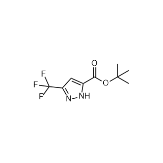 Tert-butyl 3-(trifluoromethyl)-1H-pyrazole-5-carboxylate structure