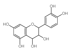 2-(3,4-dihydroxyphenyl)chroman-3,4,5,7-tetrol结构式