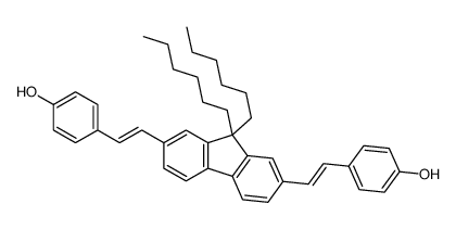 4-[2-[9,9-dihexyl-7-[2-(4-hydroxyphenyl)ethenyl]fluoren-2-yl]ethenyl]phenol结构式