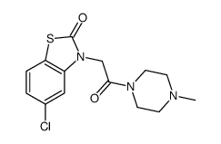 5-Chloro-3-[[(4-methylpiperazin-1-yl)carbonyl]methyl]benzothiazol-2(3H)-one结构式