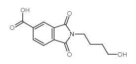 2-(4-羟基丁基)-1,3-二氧代-2,3-二氢-1H-异吲哚-5-羧酸结构式