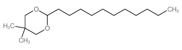 5,5-dimethyl-2-undecyl-1,3-dioxane结构式