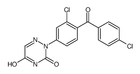 2-[3-chloro-4-(4-chlorobenzoyl)phenyl]-1,2,4-triazine-3,5-dione Structure