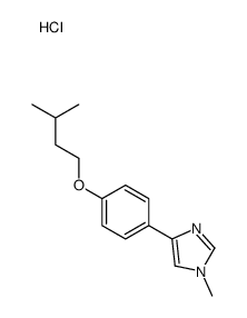 1-methyl-4-[4-(3-methylbutoxy)phenyl]imidazole,hydrochloride Structure