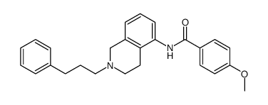 4-methoxy-N-[2-(3-phenylpropyl)-3,4-dihydro-1H-isoquinolin-5-yl]benzamide结构式