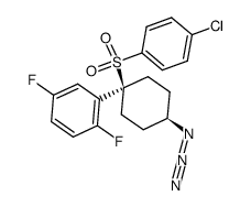 2-((1s,4s)-4-azido-1-((4-chlorophenyl)sulfonyl)cyclohexyl)-1,4-difluorobenzene结构式