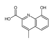 8-Hydroxy-4-methyl-2-quinolinecarboxylic acid结构式