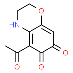 2H-1,4-Benzoxazine-6,7-dione,5-acetyl-3,4-dihydro-(9CI) Structure