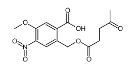 5-methoxy-4-nitro-2-(4-oxopentanoyloxymethyl)benzoic acid结构式