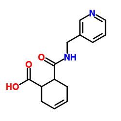 6-[(PYRIDIN-3-YLMETHYL)-CARBAMOYL]-CYCLOHEX-3-ENECARBOXYLIC ACID Structure