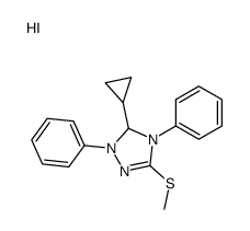 5-cyclopropyl-3-methylsulfanyl-1,4-diphenyl-1,5-dihydro-1,2,4-triazol-1-ium,iodide Structure