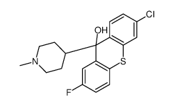 6-chloro-2-fluoro-9-(1-methylpiperidin-4-yl)thioxanthen-9-ol结构式